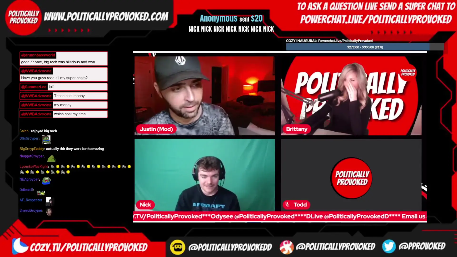 Nick, Haz, and Destiny on Politically Provoked