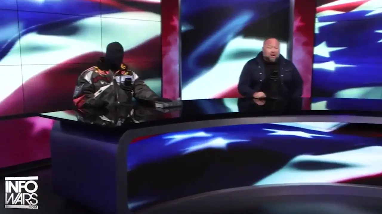 Ye and Nick Fuentes on Infowars with Alex Jones